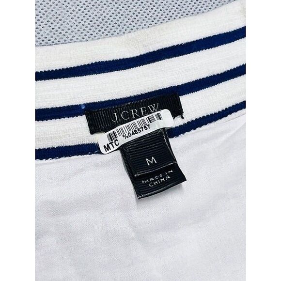 J.Crew Maritime Blazer In Dragonfly Blue Striped Cotton Knit Jacket M - Picture 8 of 12